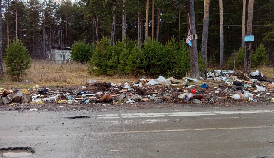 Начали с позитива. Мусорный оператор убрал незаконную свалку на окраине Полевского