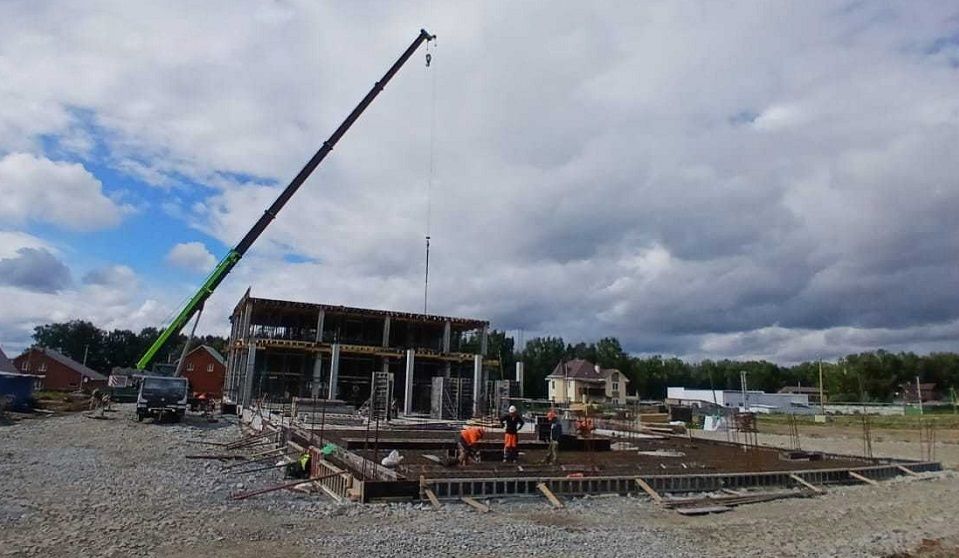 Продолжается строительство кургановского пожарного депо